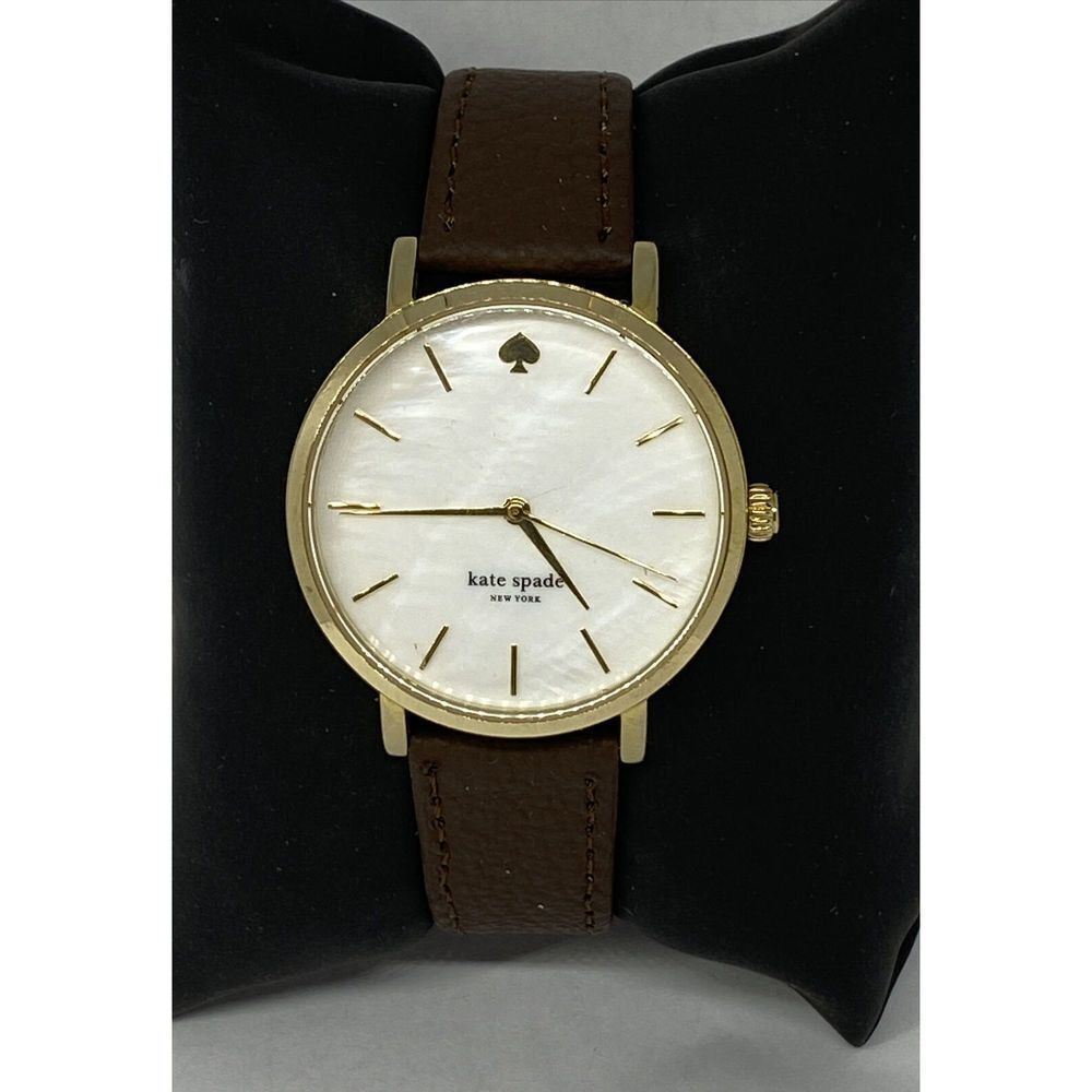Kate Spade New York 0073 Women Brown Leather White Analog Dial Wrist Watch XX599